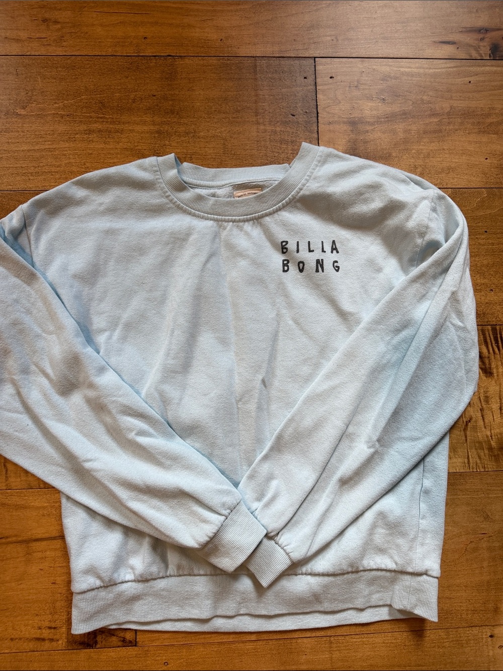 Billabong Light Blue Crewneck Sweatshirt with Chest Logo